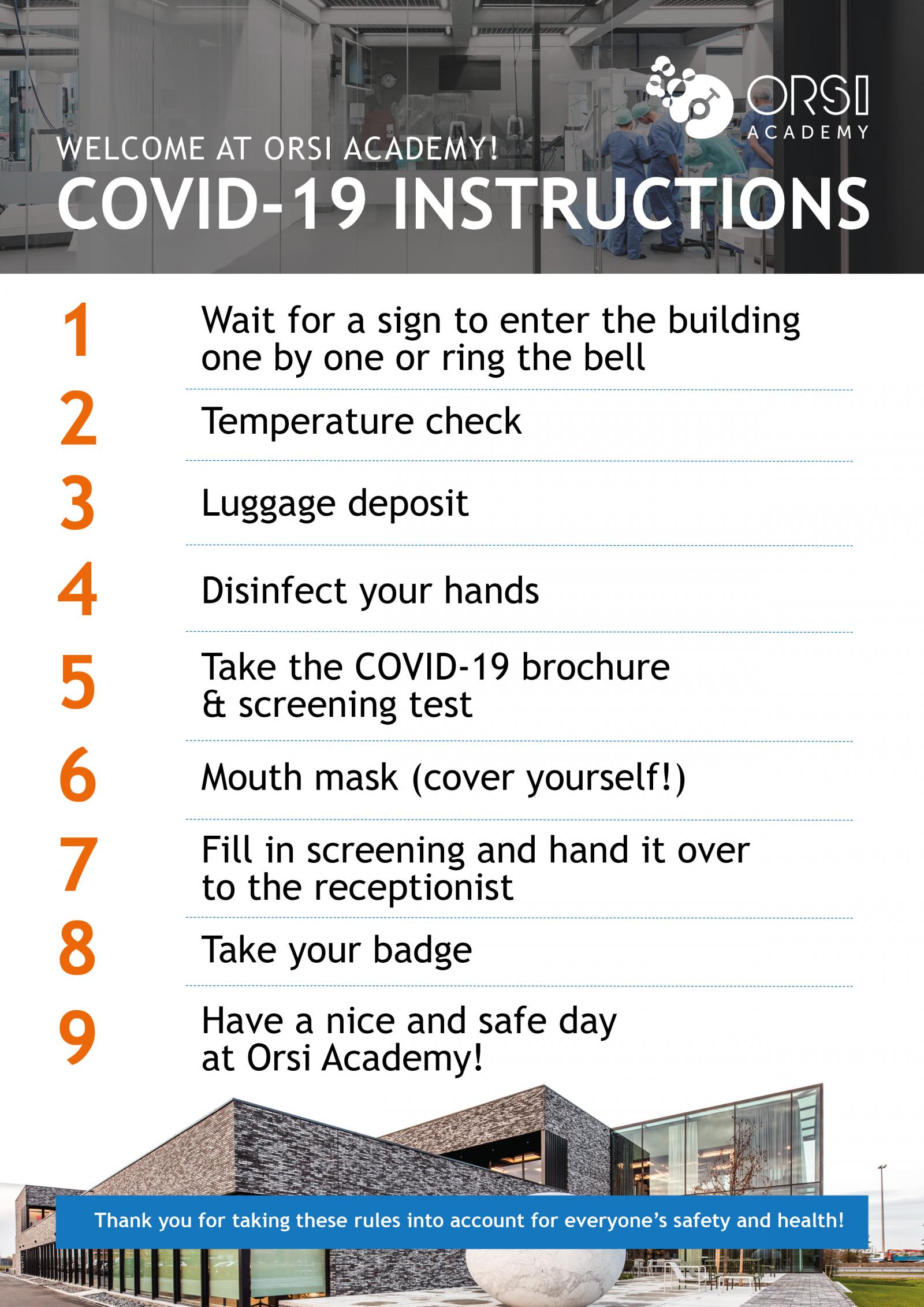 COVID-19 instructions